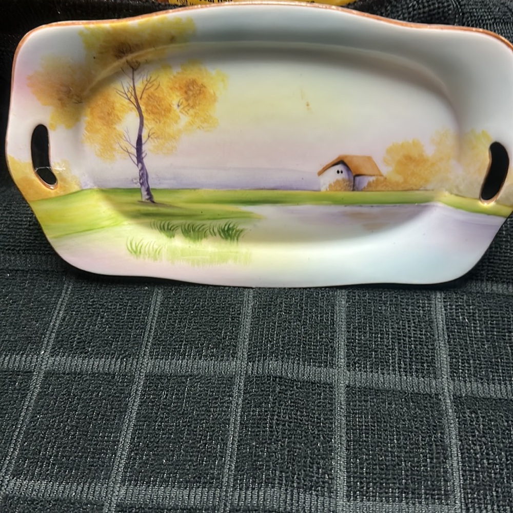 Vintage Hand painted Nippon butter dish